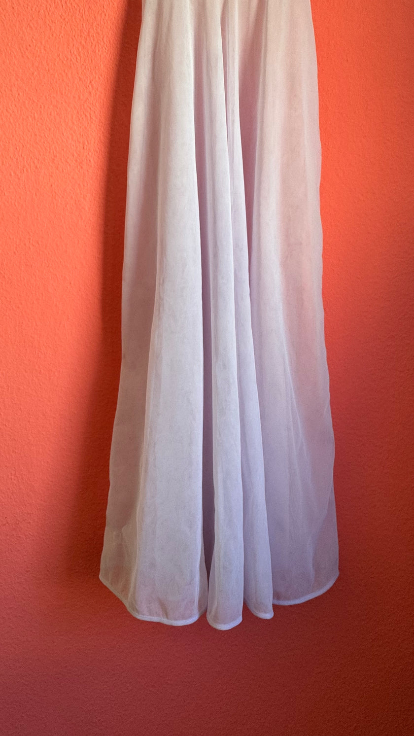 Vintage 1960s Pale Pink Ruffle Nightgown Set
