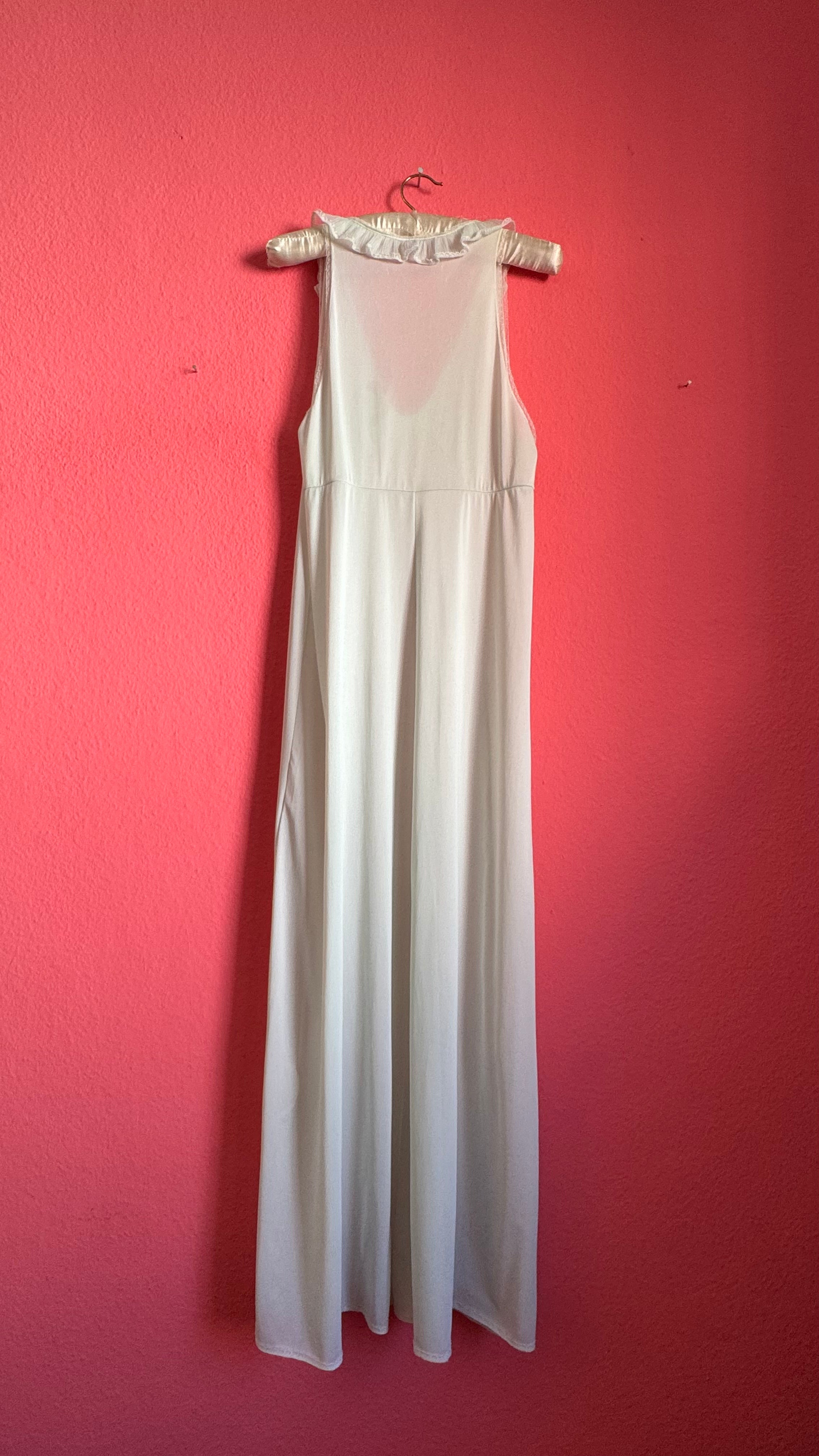 Vintage 1960s Pale Mint Nightgown & Robe Set