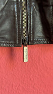 Vintage Early 2000s Dark Brown Lamb Leather Jacket by Calvin Klein Collection
