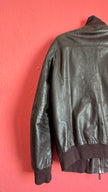 Vintage Early 2000s Dark Brown Lamb Leather Jacket by Calvin Klein Collection