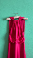 Vintage 1970s Fuchsia Draped Maxi Dress by Cocktail Hoffmann