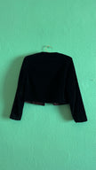 Vintage 1980s Black Velvet Embroidered Cropped Jacket by Huber Dirndl