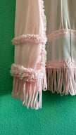 Vintage 1960s Blush Pink Ruffled Peignoir Robe