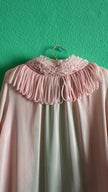 Vintage 1960s Blush Pink Ruffled Peignoir Robe