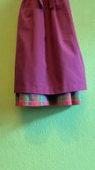 Vintage 1980s Cotton Plaid Dirndl With Plum Apron