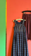 Vintage 1980s Cotton Dirndl With Striped Apron