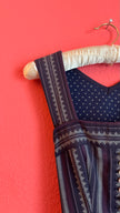 Vintage 1980s Cotton Dirndl With Striped Apron