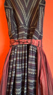 Vintage 1980s Cotton Dirndl With Striped Apron