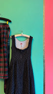 Vintage 1980s Original Steindl Cotton Dirndl With Plaid Apron