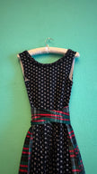 Vintage 1980s Original Steindl Cotton Dirndl With Plaid Apron