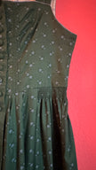 Vintage 1980s Sportalm Green Dirndl With Light Blue Apron