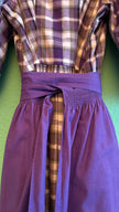 Vintage 1980s Hasegg Trachten Plaid Dirndl With Purple Apron
