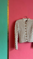 Vintage 1970s Ivory Wool Tracht Cardigan