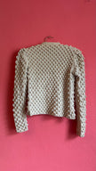 Vintage 1970s Ivory Wool Tracht Cardigan