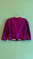 Vintage 1980s Magenta Silk Dirndl Skirt & Blouse Set
