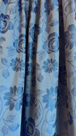 Vintage 1980s Blue Floral Tracht Dirndl Skirt