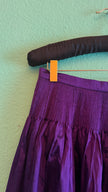 Vintage 1980s Purple Silk Dirndl Skirt