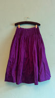 Vintage 1980s Purple Silk Dirndl Skirt