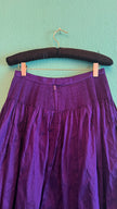 Vintage 1980s Purple Silk Dirndl Skirt