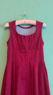 Vintage 1970s Red Micro-Check Dirndl Dress