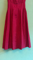 Vintage 1970s Red Micro-Check Dirndl Dress