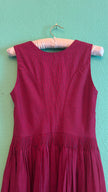 Vintage 1970s Red Micro-Check Dirndl Dress
