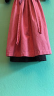 Vintage 1980s Deep Blue Printed Dirndl With Pink Apron