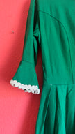 Vintage 1960s Green Embroidered Dirndl Dress by Chiemseer Dirndl
