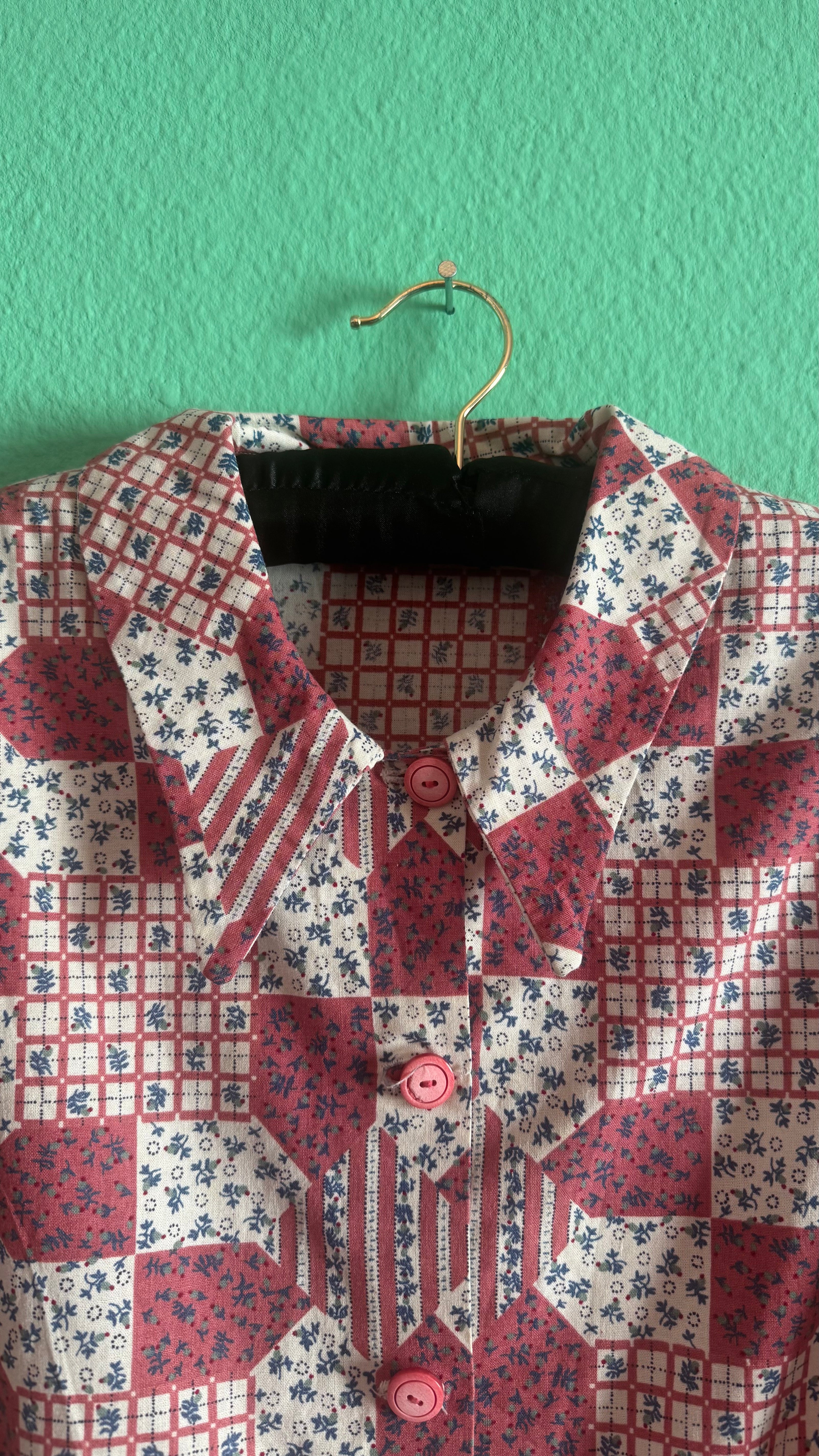 Vintage 1970s Cotton Patchwork Print Shirt Jacket