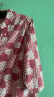 Vintage 1970s Cotton Patchwork Print Shirt Jacket