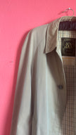 Vintage 1980s Men’s Beige Trench Coat By Robinow London