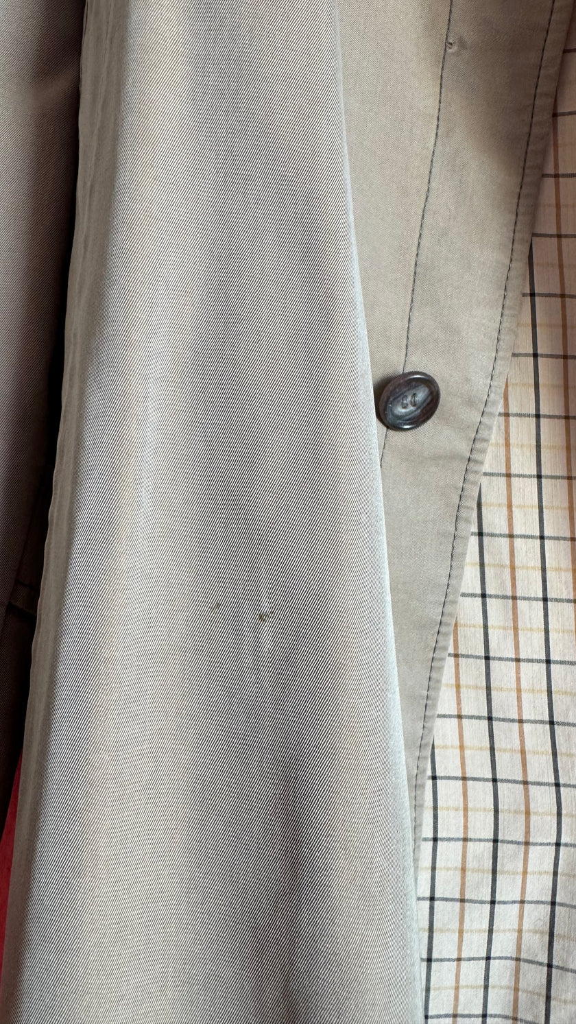 Vintage 1980s Men’s Beige Trench Coat By Robinow London
