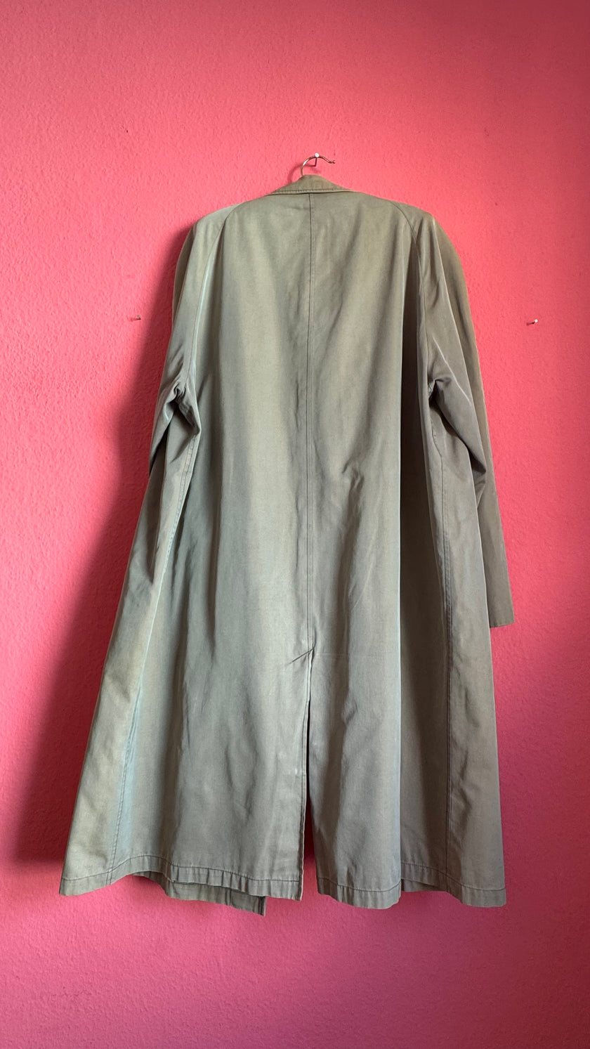 Vintage 1980s Men’s Beige Trench Coat By Robinow London
