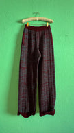 Vintage 1980s Burgundy & Teal Virgin Wool Knit Set by Saint Laurent Rive Gauche