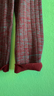 Vintage 1980s Burgundy & Teal Virgin Wool Knit Set by Saint Laurent Rive Gauche