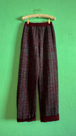 Vintage 1980s Burgundy & Teal Virgin Wool Knit Set by Saint Laurent Rive Gauche