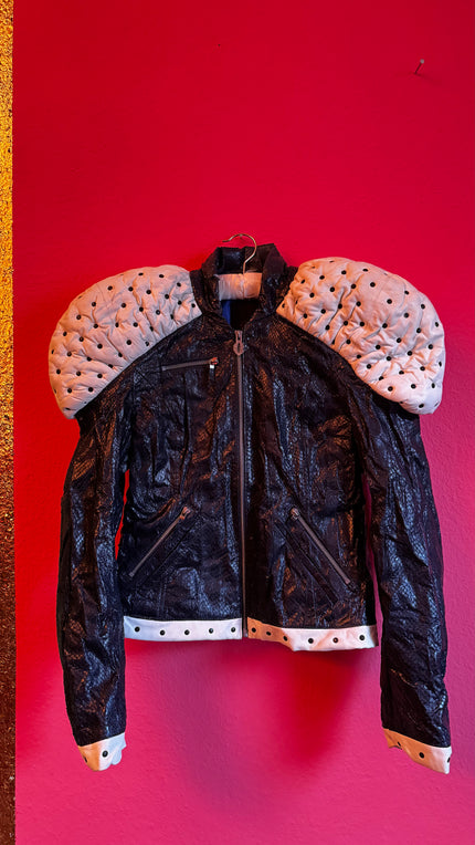 Live & Love Manufacturing Salmon Leather Jacket - Handmade - Alva - Morgaine | Vintage Store