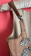 Vintage 19th-Century Rose-Brown Bodice Vest With Metal Hooks