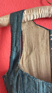 Vintage 19th-Century Blue-Grey Lace-Up Historical Bodice