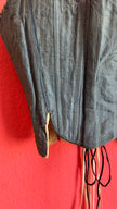 Vintage 19th-Century Blue-Grey Lace-Up Historical Bodice