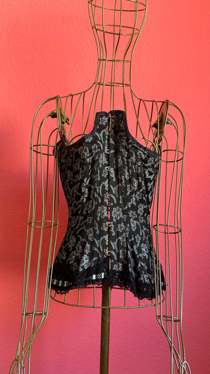 Vintage 1920s Black Floral Corset Bodice – Elliston & Cavell Oxford