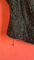 Vintage 1920s Black Silk Beaded Evening Top