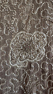 Vintage 1920s Ivory Fur-Trim Glass Beaded Evening Jacket
