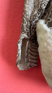 Vintage 1920s Ivory Fur-Trim Glass Beaded Evening Jacket