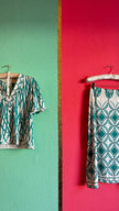 Emilio Pucci Aquamarine Cotton Set - Two Blouses Skirt - Alva - Morgaine | Vintage Store