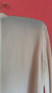 Vintage 1990s Ivory Silk Ruffle Blouse by Jil Sander