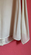 Vintage 1990s Ivory Silk Ruffle Blouse by Jil Sander