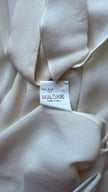 Vintage 1990s Ivory Silk Ruffle Blouse by Jil Sander