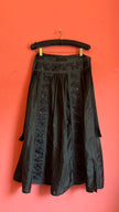 Vintage 1980s Black Beaded Apron Skirt