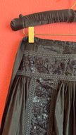 Vintage 1980s Black Beaded Apron Skirt